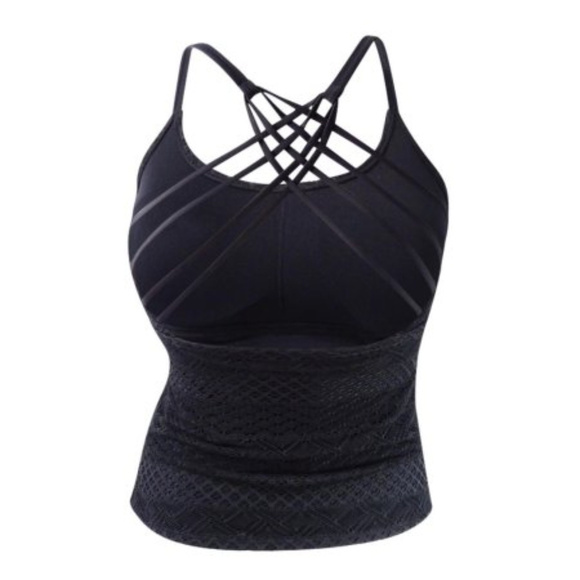 Island Escape Strappy Crochet Tankini Swim Top - Picture 3 of 3
